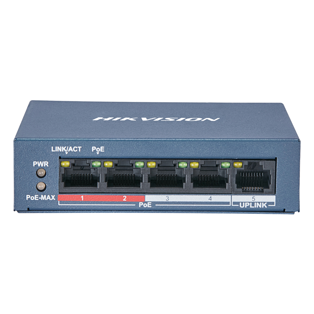 Hikvision L2 4 Port Fast Ethernet Unmanaged PoE Switches DS-3E0105P-E/M(B)